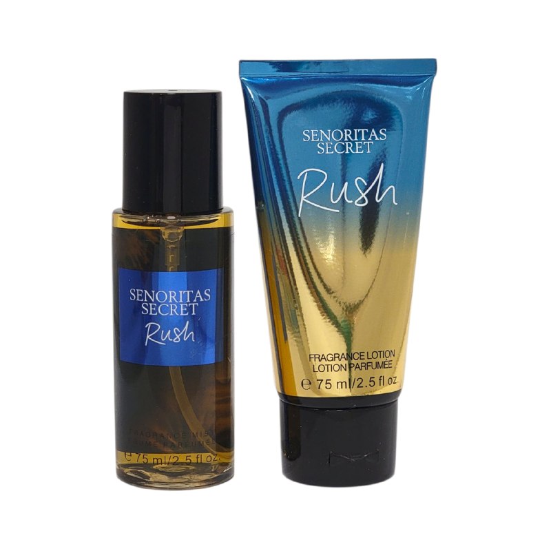 SET SENORITAS SECRET RUSH SPLASH 75ML, BODY LOTION 75ML (M) (AROMA SIMILAR VS RUSH)
