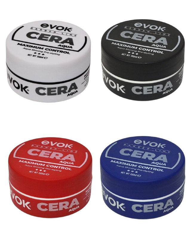 CERA PARA EL CABELLO DE MAXIMO CONTROL A BASE DE AGUA EVOK 150ML
