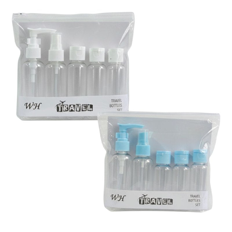 SET DE BOTELLAS DE VIAJE DE PLASTICO 6PCS WH TRAVEL