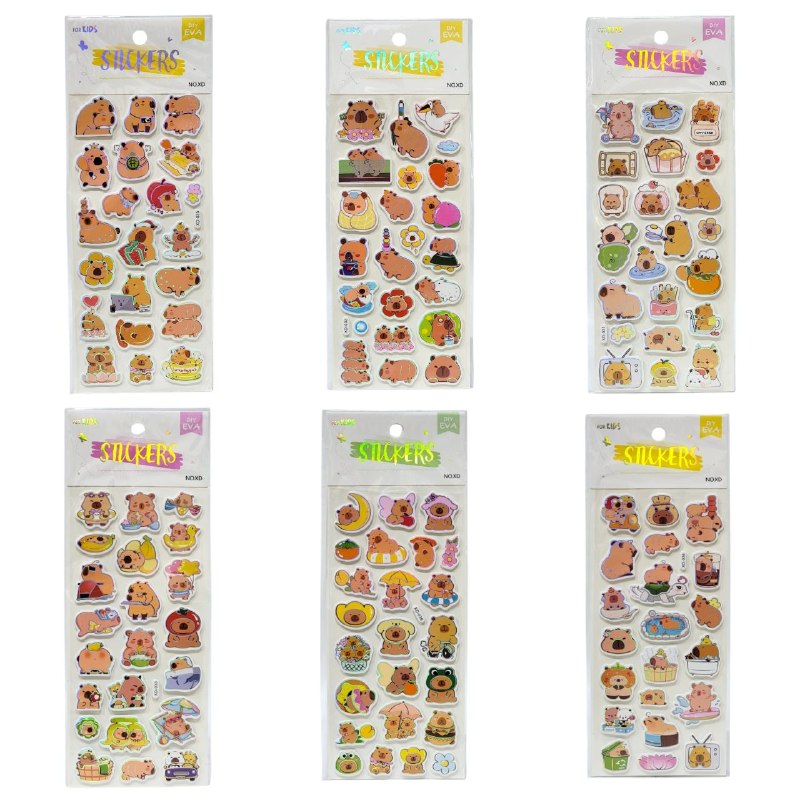 STICKERS DE DECORACION PEGATINAS DE CAPIBARA 3D