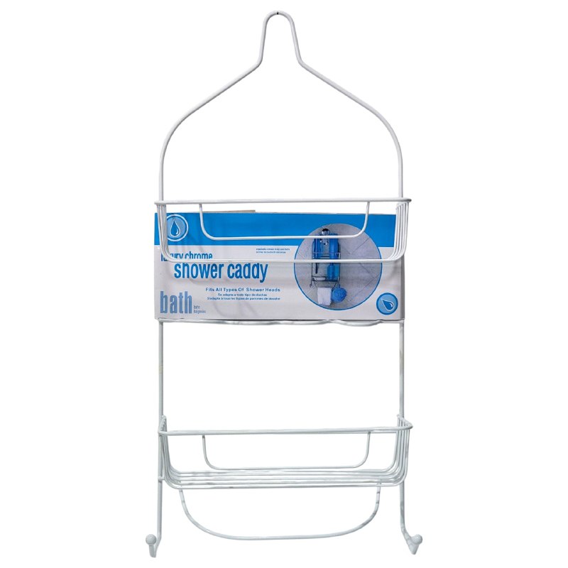 ESTANTE ORGANIZADOR PARA BAÑO DE 2 NIVELES RESISTENTE Y ELEGANTE LUXURY CHROME 2 COLORES