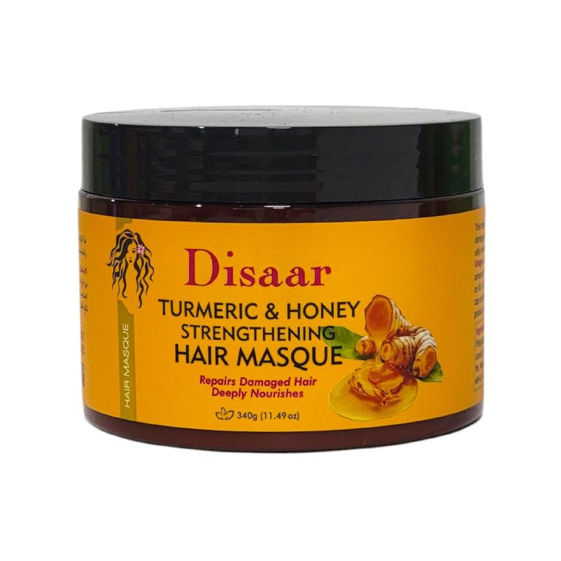 MASCARILLA PARA EL CABELLO CON CURCUMA Y MIEL FORTALECEDORA DISAAR  340G