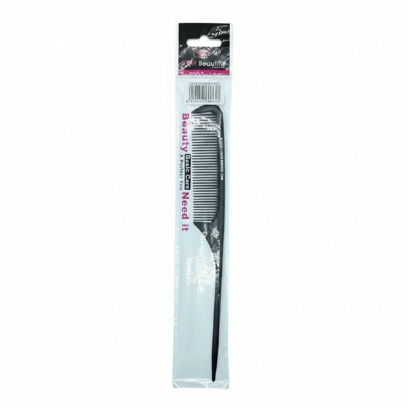 CEPILLO PEINE DE DIENTES FINOS CON MANGO LARGO Y DELGADO 24CM STAY BEAUTIFUL