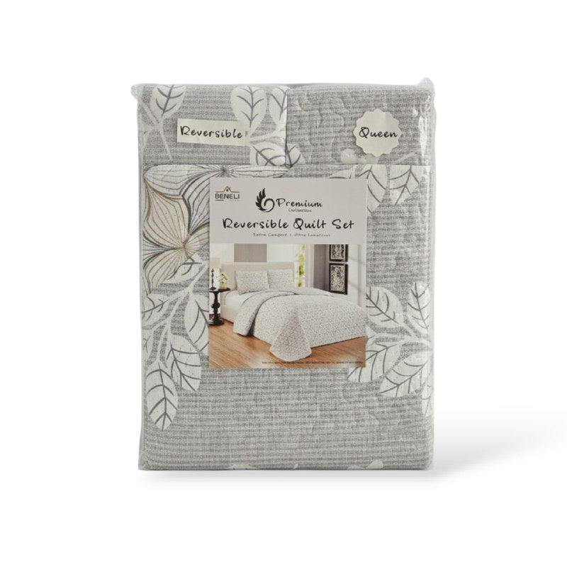 JUEGO DE SABANAS CAMERA TIPO EDREDON REVERSIBLE, DE 3 PIEZAS QUEEN BENELI HOME, 20 ESTILOS