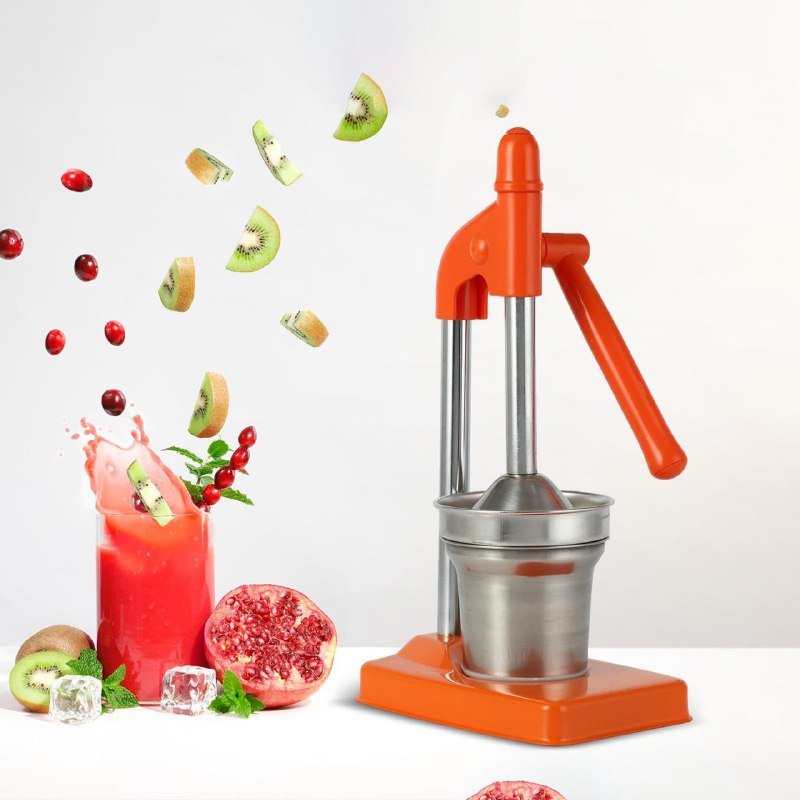MAQUINA EXPRIMIDORA MANUAL PARA NARANJAS, LIMONES, LIMAS, DE ACERO INOXIDABLE RAPIDO Y FACIL DE USAR FRUIT JUICER