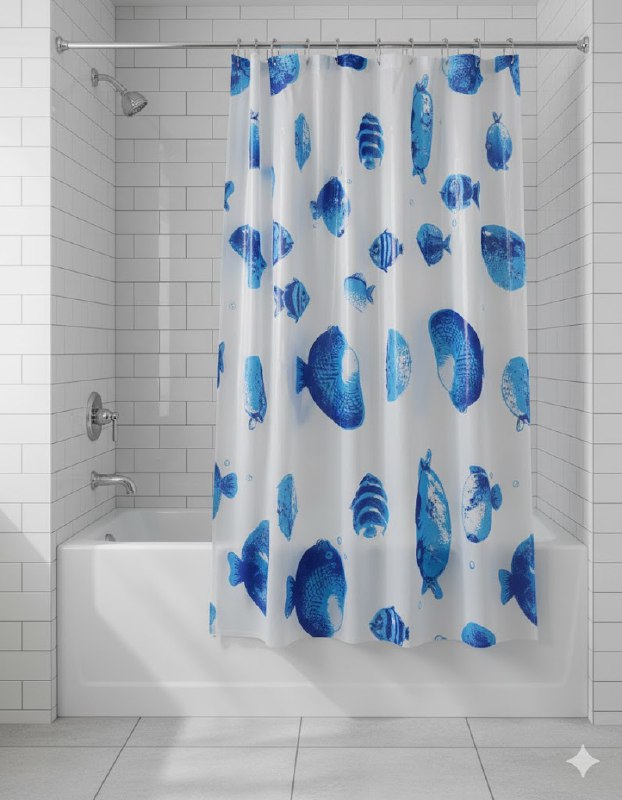 CORTINA DE DUCHA DE POLYSTER SIMPLE Y MODERNO CON 12 ARANDELAS DURADEROS 180X180CM CASA BONITA 6 ESTILOS