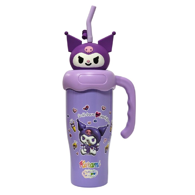 VASO TERMO DE ACERO INOXIDABLE CON ASA DISEÑOS VARIADOS PARA NIÑOS Y NIÑAS 30OZ, 6 ESTILOS
