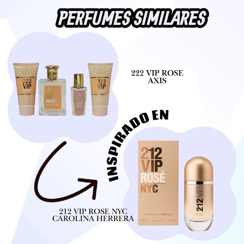 SET 222VIP ROSE AXIS PARFUMS EDP 100ML, BODY LOTION 75ML, SPLASH 50ML, SHOWER GEL 75ML (M) (AROMA SIMILAR CAROLINA HERRERA 212 VIP ROSE)