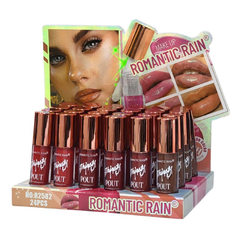 BRILLO LABIA (DUPE DE ITALIA DELUXE QUE OFRECE HIDRATACION TODO EL DIA CON CAPA TRANSLUCIDA DE ALTA CALIDAD Y RESISTENTE AL AGUA DE HASTA 24H, PARA LUCIR LABIOS NATURALES Y RADIANTES ROMANTIC RAIN