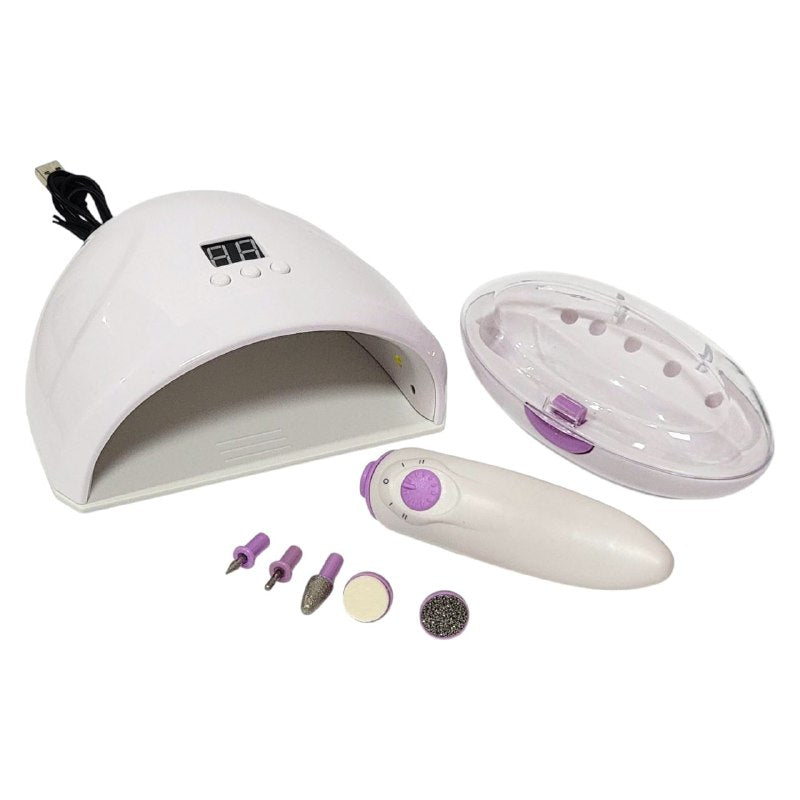 LAMPARA PARA UÑAS UV LED 2 EN 1 SECADOR DE UÑAS LED Y TALADRO ELECTRICO DE UÑAS SHOWELL BEAUTY