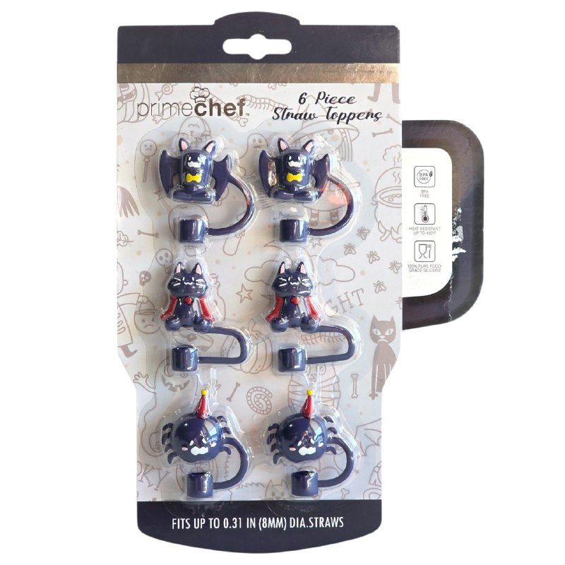 SET DE 6 FUNDAS PARA PAJILLA TAPAS DE SILICONA REUTILIZABLES PRIMECHEF