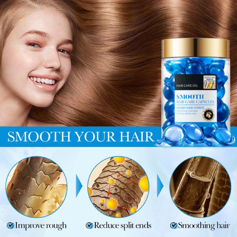 AMPOLLAS PARA EL CABELLO LISO DE ACEITE DE ARGAN Y OLIVA REPARADORAS SADOER 1MLX30