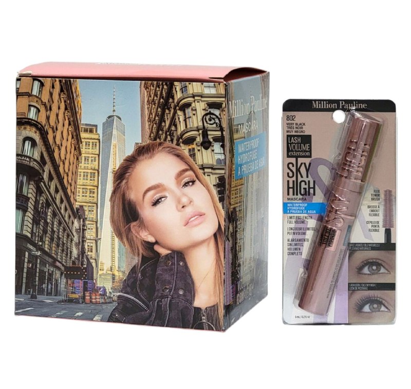 RIMEL DUPE DE MAYBELLINE VOLUMIZADOR Y ALARGADOR A PRUEBA DE AGUA 24 HORAS MILLION PAULINE 6ML