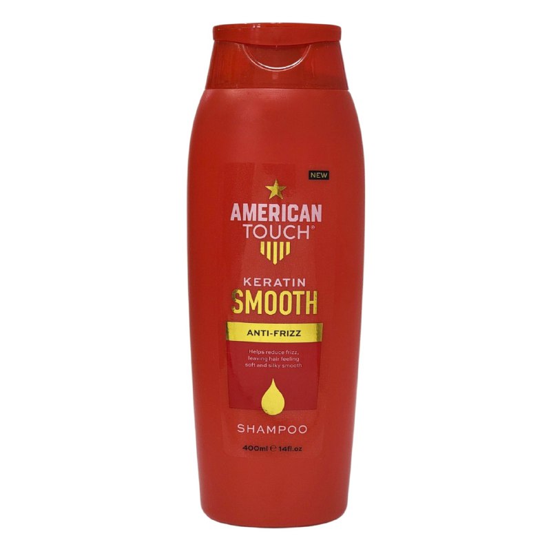 SHAMPOO CON QUERATINA QUE REDUCE EL FRIZZ AMERICAN TOUCH 400ML