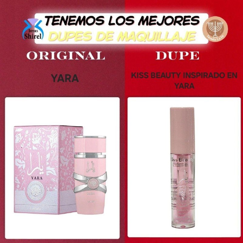 BRILLO LABIAL ACEITE HIDRATANTE LIP SUAVIZANTE KISS BEAUTY 5ML (LATTAFA YARA)