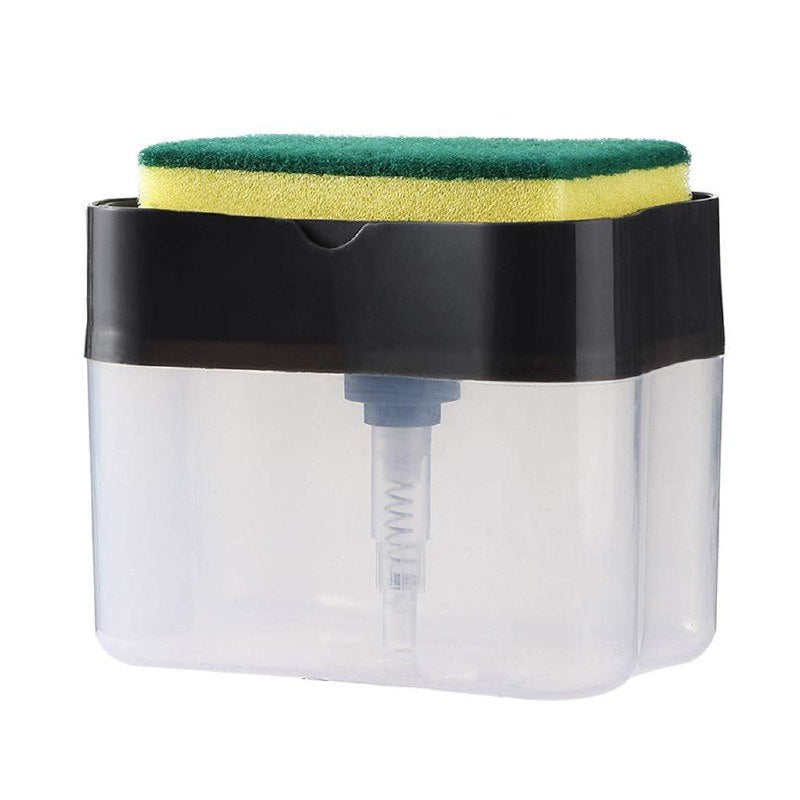 DISPENSADOR DE JABON Y PORTAESPONJA 2 EN 1 385ML