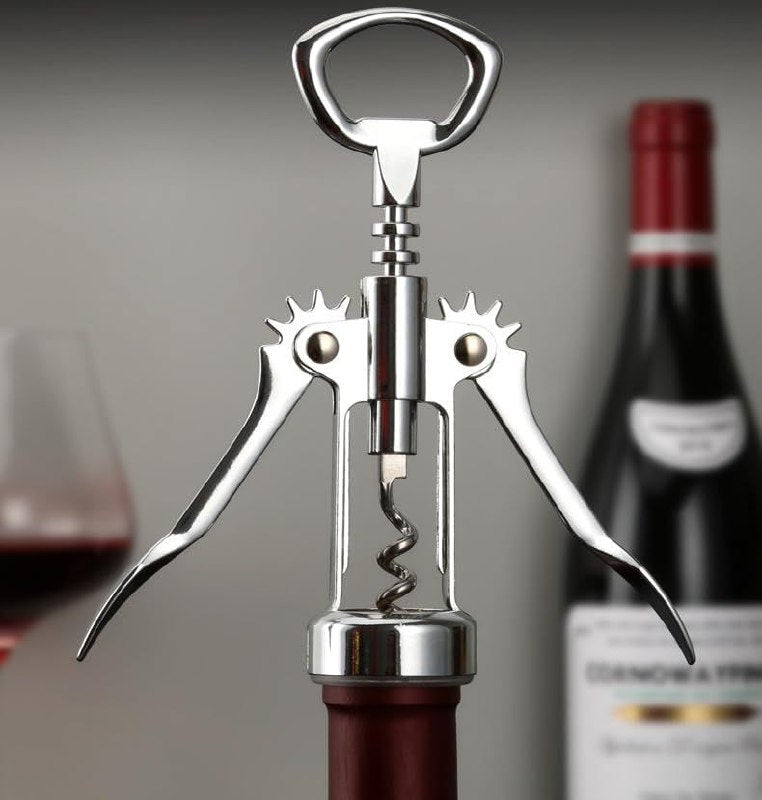 MAQUINA SACA CORCHO PARA BOTELLAS DE VINO, DESTAPADOR PARA BOTELLAS DE CERVEZA, CON ESPIRAL DE ACERO INOXIDABLE, PALANCAS ANTIDESLIZANTES