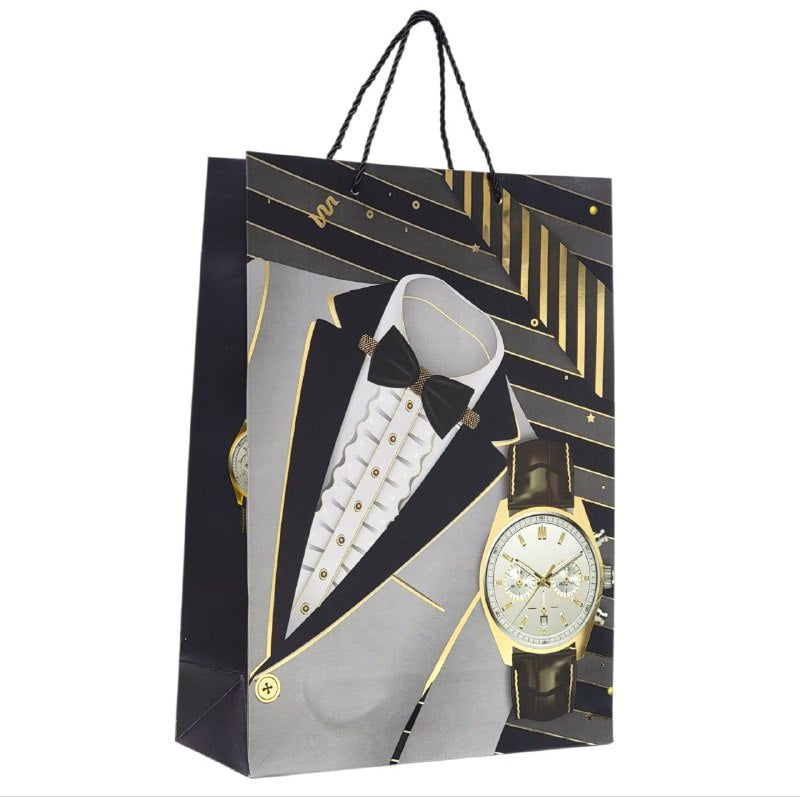 BOLSA DE REGALO PARA HOMBRE GRANDE 30X12X41.5CM