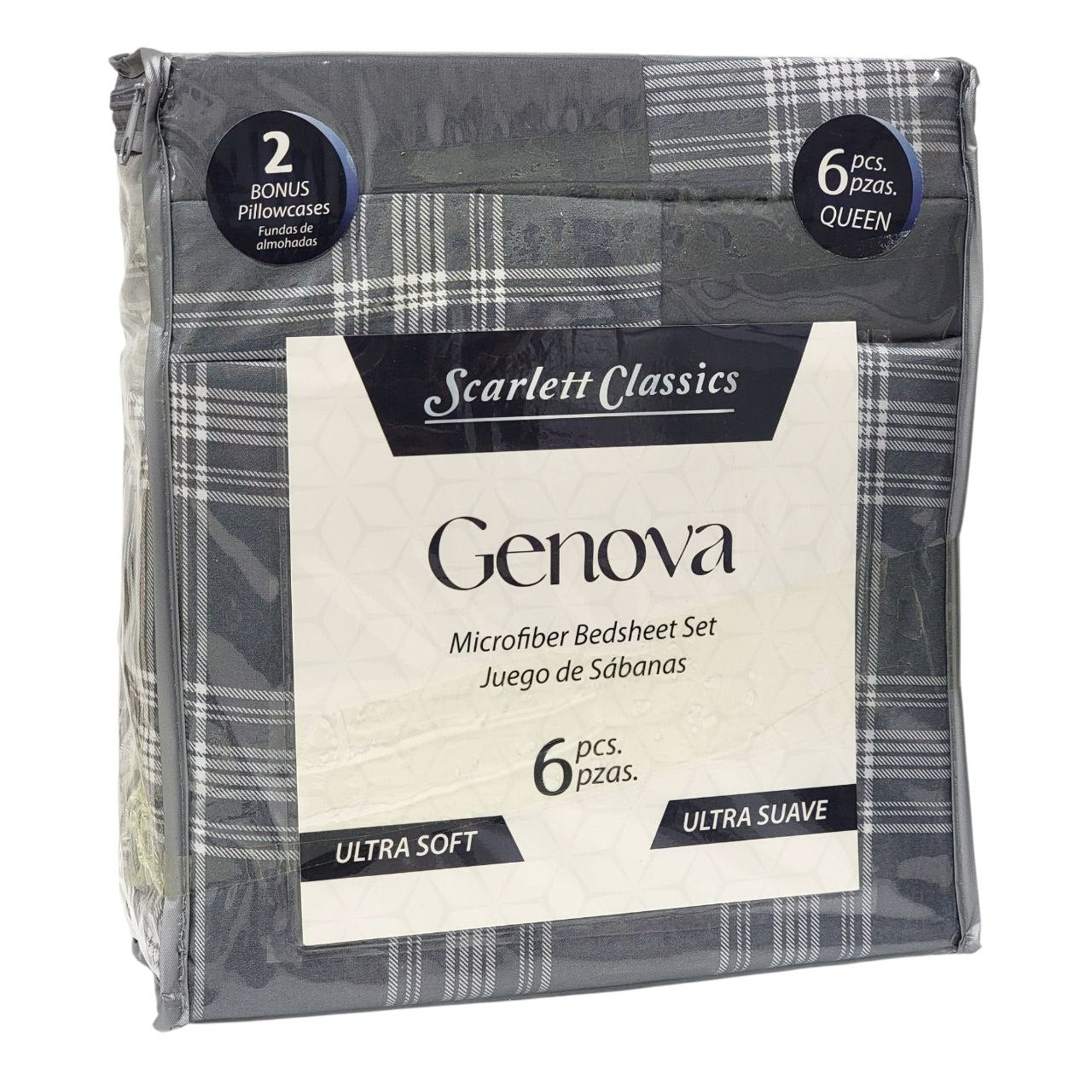 JUEGO DE SABANAS QUEEN SCARLETT CLASSICS 6PCS
