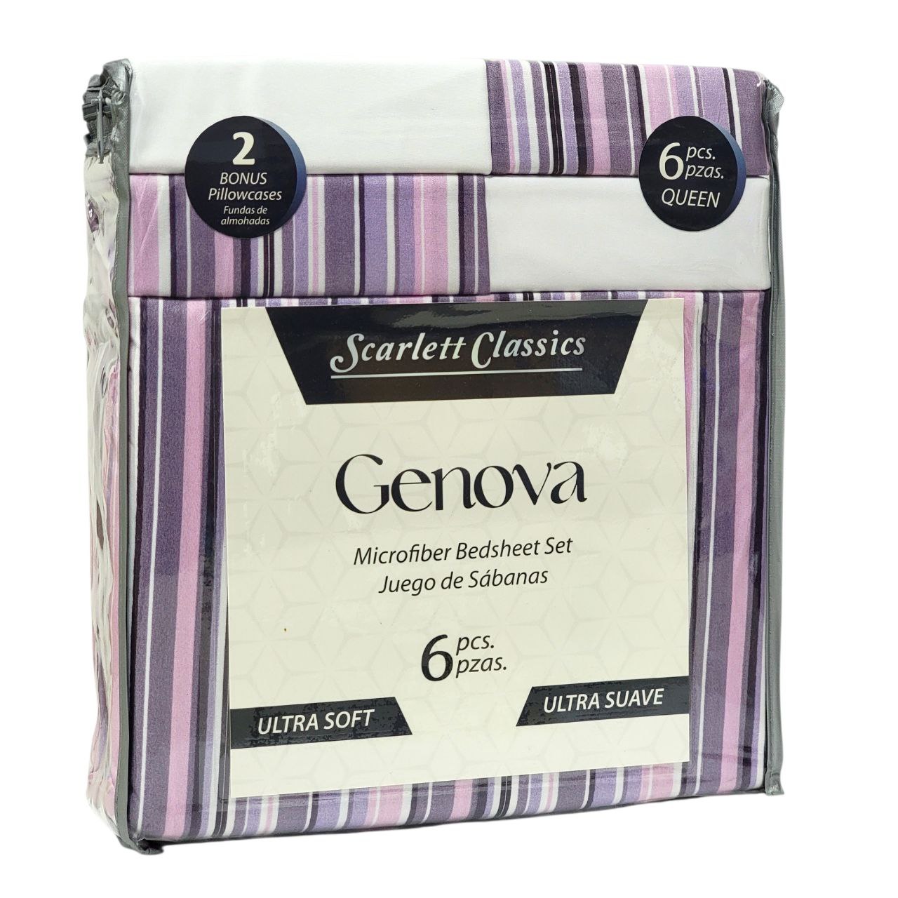 JUEGO DE SABANAS QUEEN SCARLETT CLASSICS 6PCS