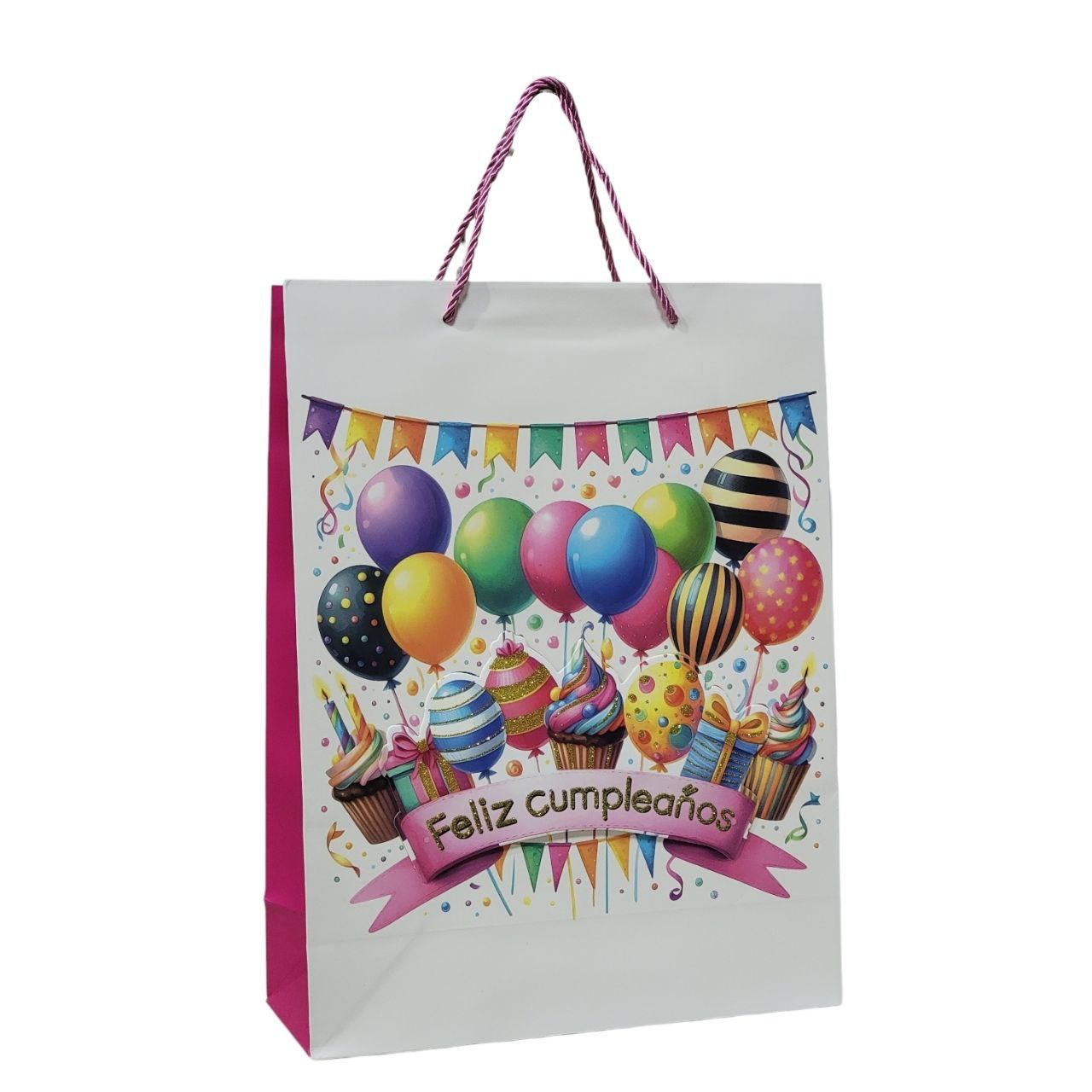 BOLSA DE REGALO PARA CUMPLEAÑOS GRANDE  30X40X12CM