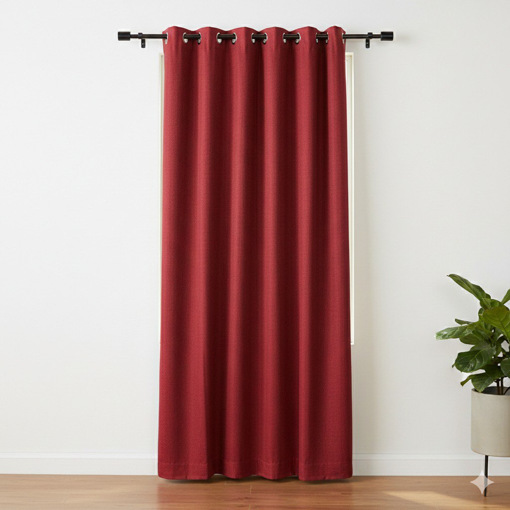CORTINA BLACKOUT COLOR ROJO CON OJALES DE METAL 1 PANEL HPC POLO 137X228CM (Copia)