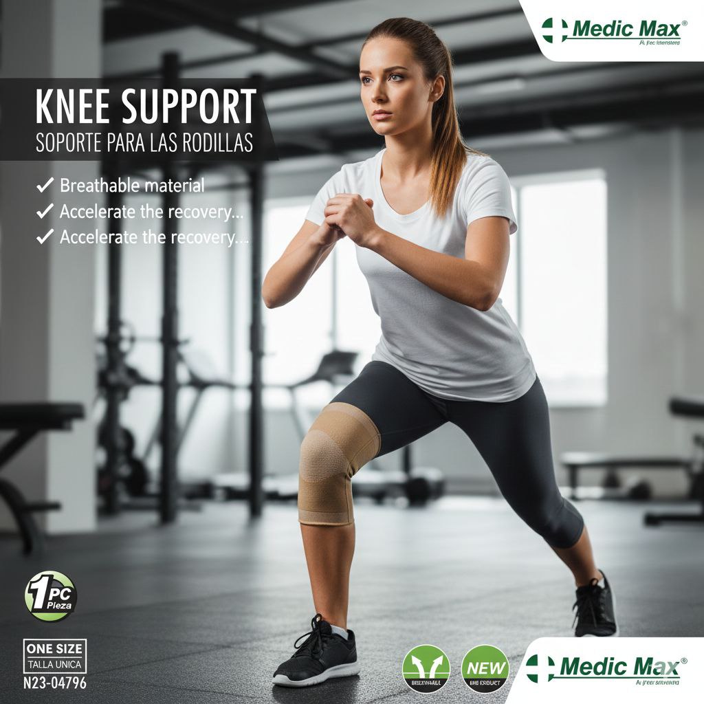SOPORTE PARA RODILLA TALLA UNICA MEDIC MAX 1PC