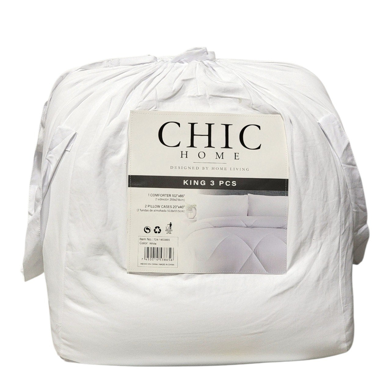 JUEGO DE SABANA EDREDÓN KING CHIC HOME 3PCS