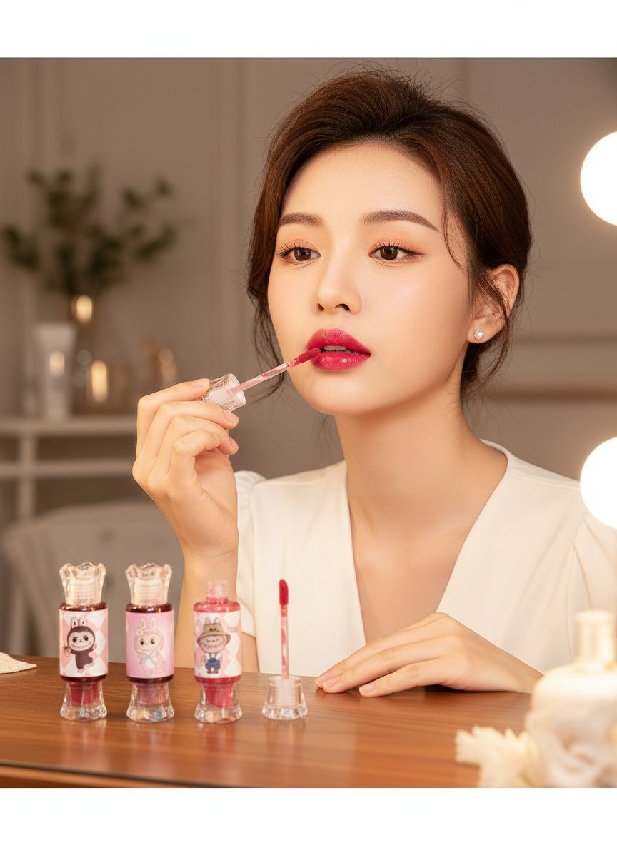 BRILLO LABIAL QUE REALZA LOS LABIOS DEJANDOLOS JUGOSOS Y VOLUMINOSOS LABUBU SIYIPING