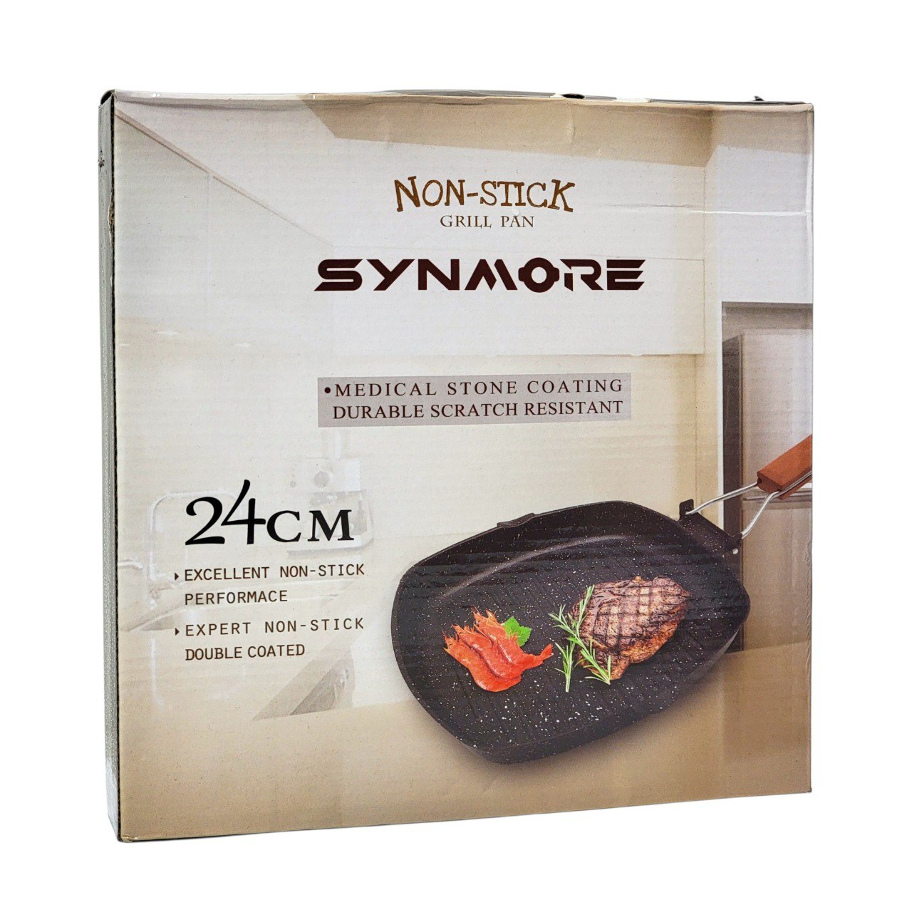 PLANCHA PARA ASAR ANTIEDHERENTE SYNMORE 26X26.5X45CM