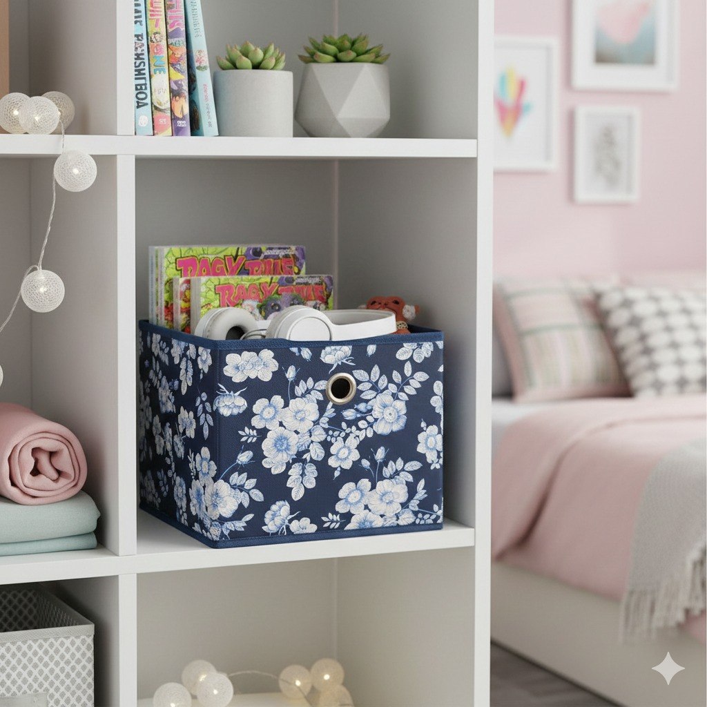 ORGANIZADOR CAJA DE ALMACENAMIENTO PLEGABLE MULTIUSO CLOSET ESSENTIALS 22x22x20CM