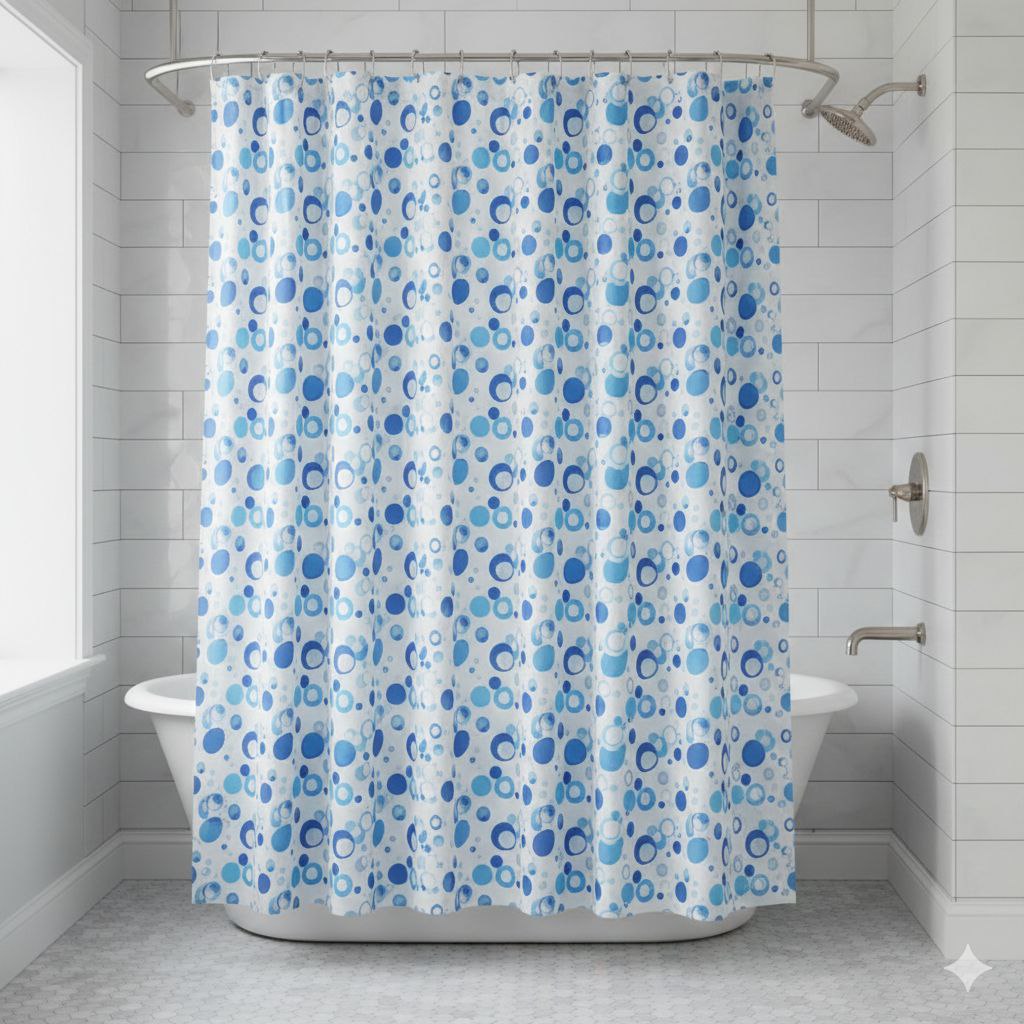 CORTINAS PARA BAÑO DE PEVA PALM SPRINGS HOMES 180X180CM