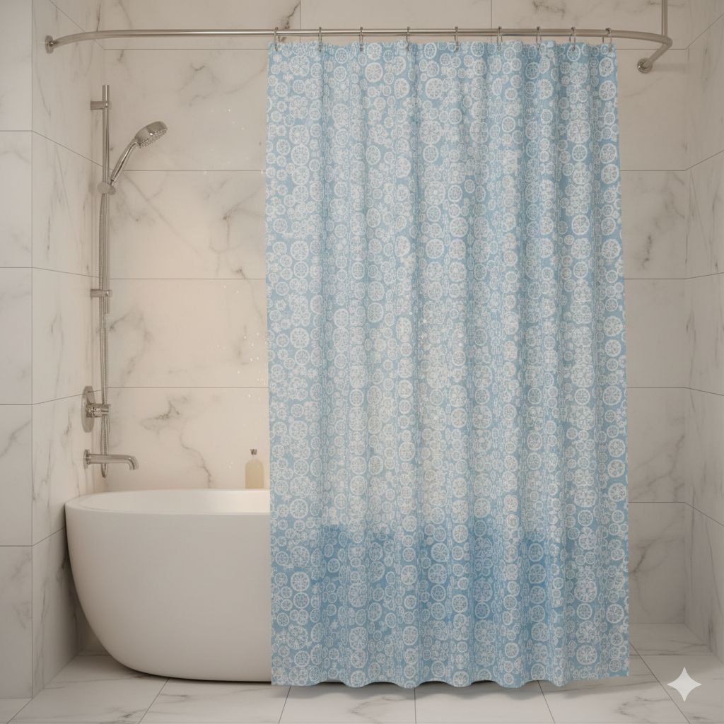 CORTINAS PARA BAÑO DE PEVA PALM SPRINGS HOMES 180X180CM