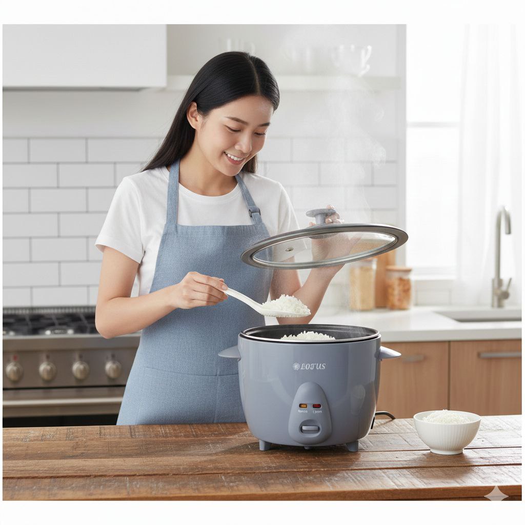 MAQUINA OLLA ARROCERA ANTIADHERENTE LOTUS RICE COOKER DE 1.5L
