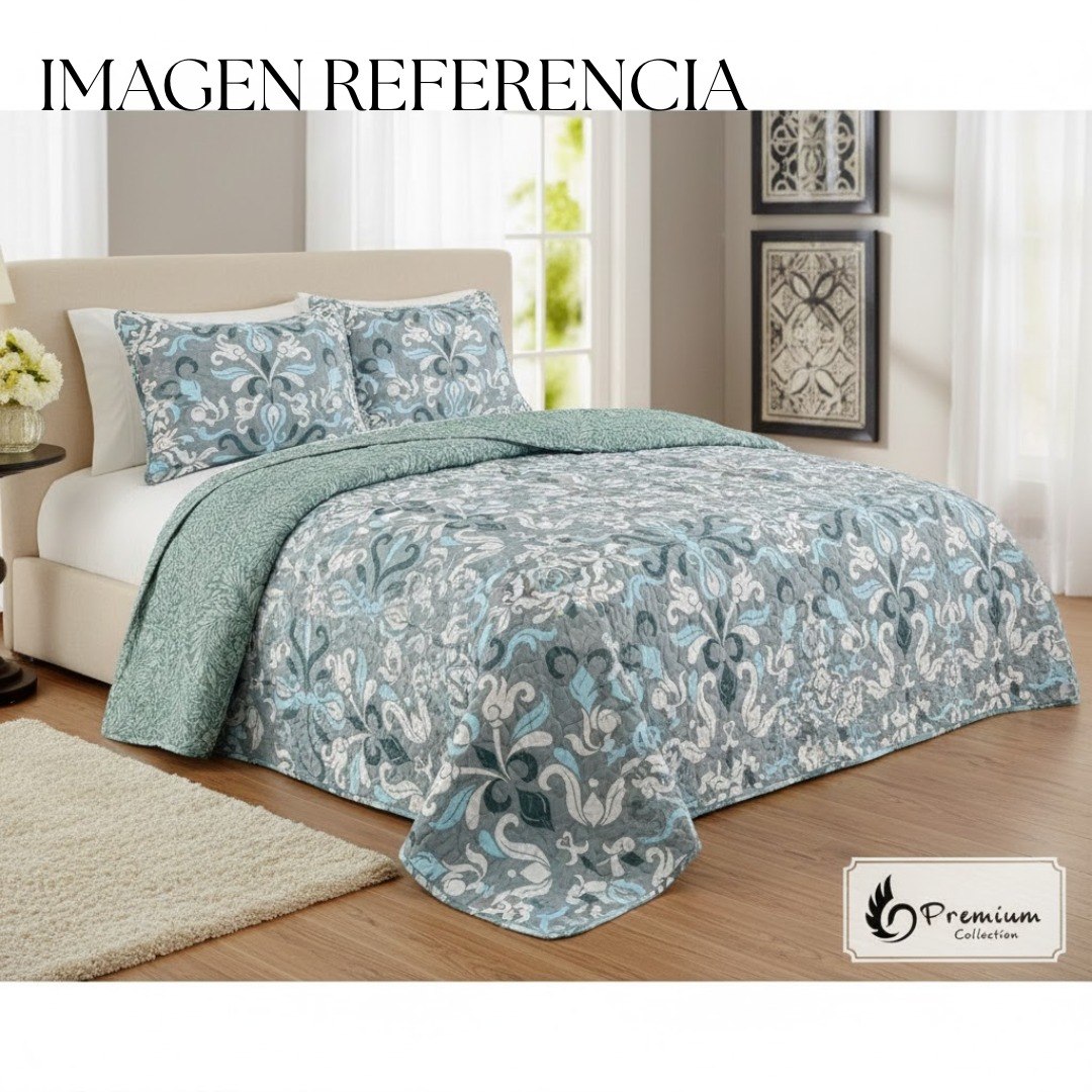 JUEGO DE SABANAS CAMERA TIPO EDREDON REVERSIBLE DE 3 PIEZAS KING BENELI HOME 17 ESTILOS