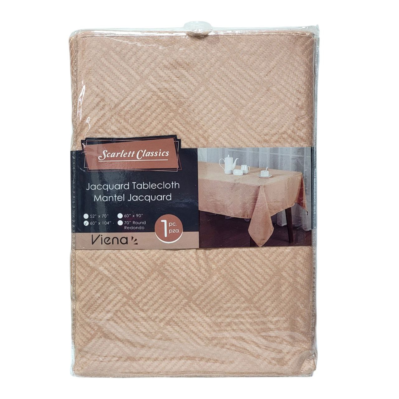 MANTEL DE TELA LISA VIENA JACQUARD SCARLETT CLASSICS 152.4X264.16CM