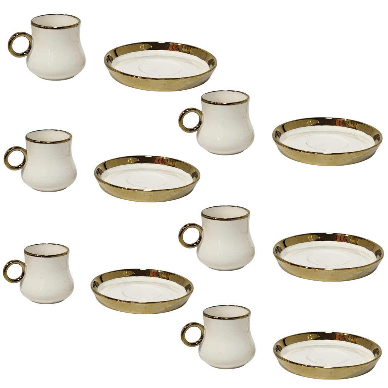 JUEGO DE TAZAS Y PLATOS PARA CAFE O TE DE CERAMICA 12PCS