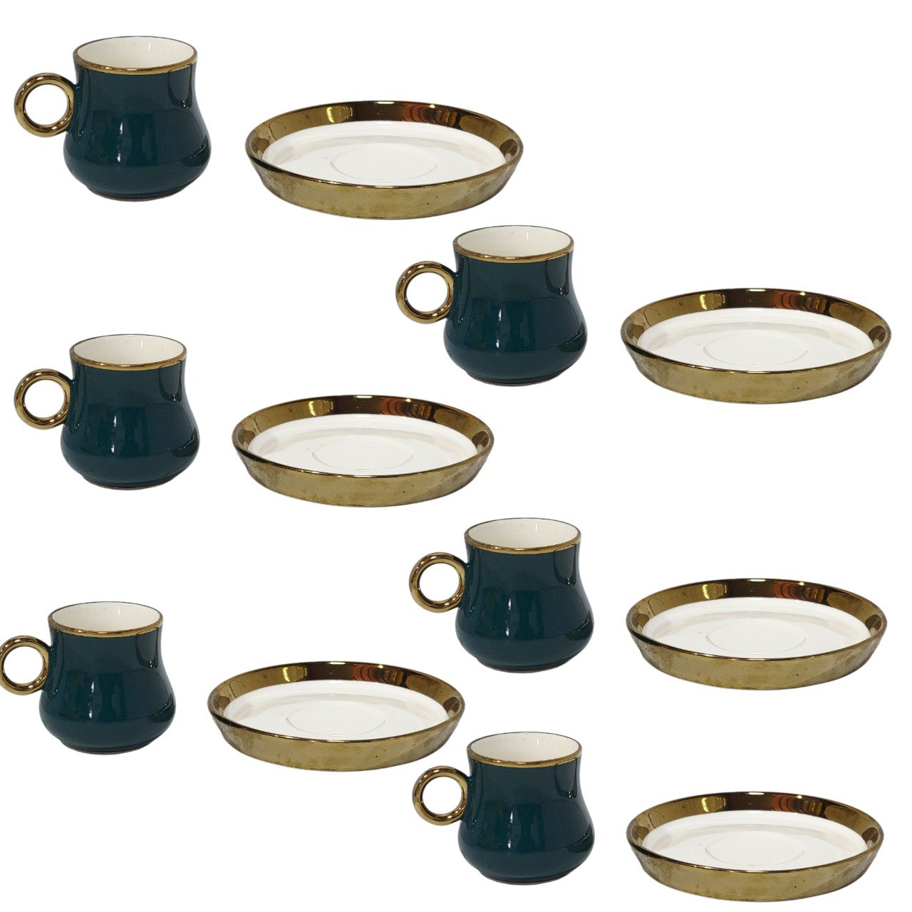 JUEGO DE TAZAS Y PLATOS PARA CAFE O TE DE CERAMICA 12PCS