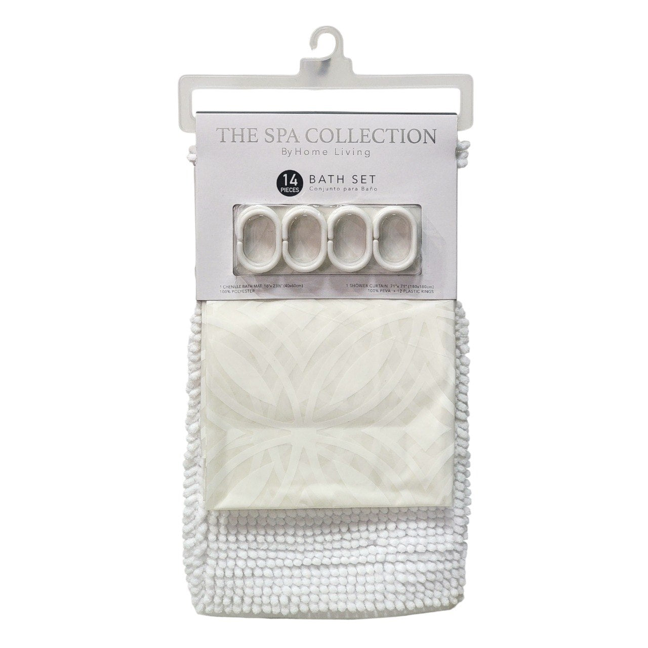 SET DE BAÑO DE ALFOMBRA Y CORTINA 14PCS THE SPA COLLECTION