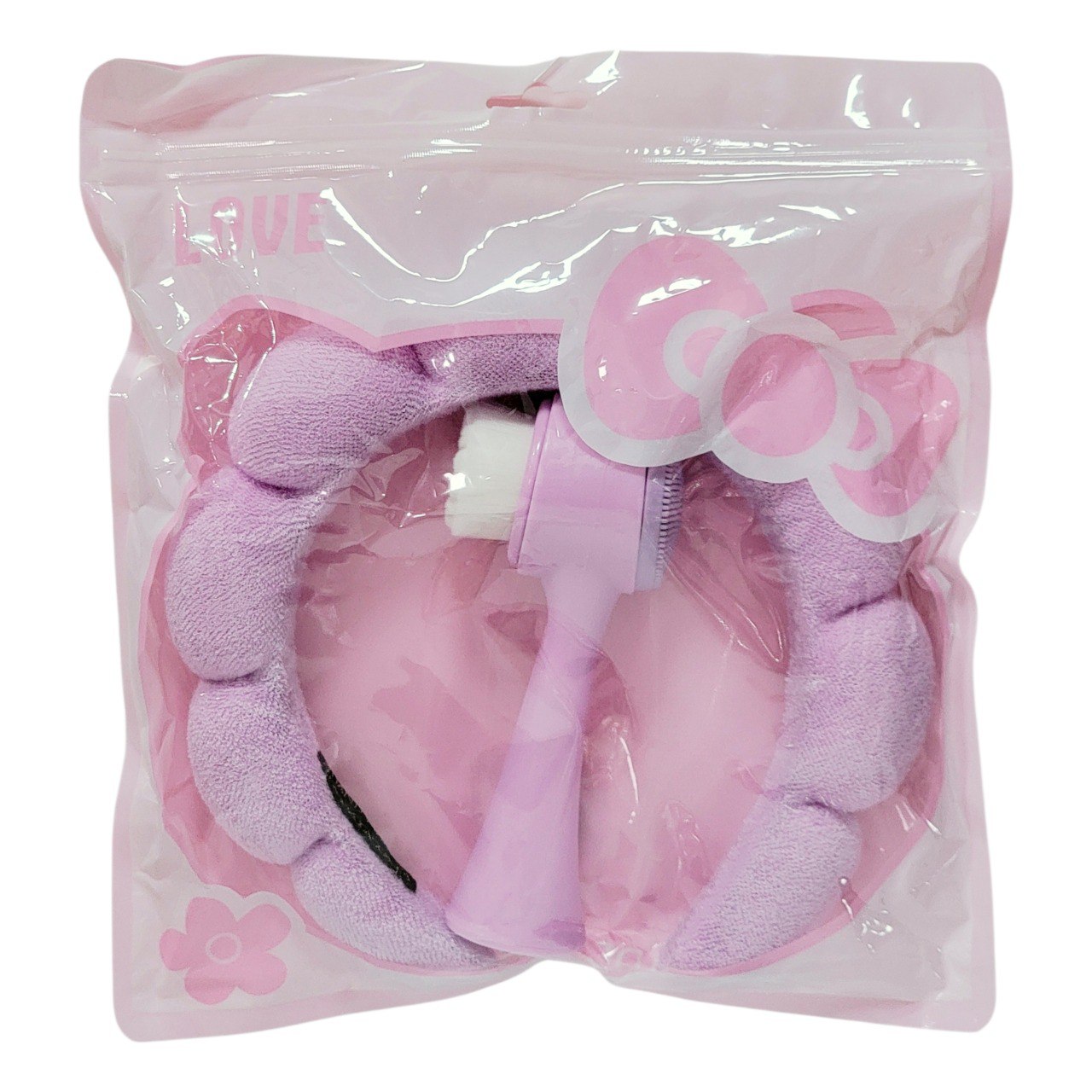 SET DE CUIDADO FACIAL DE 2 PIEZAS, VINCHA Y CEPILLO FACIAL DUAL DE 13CM