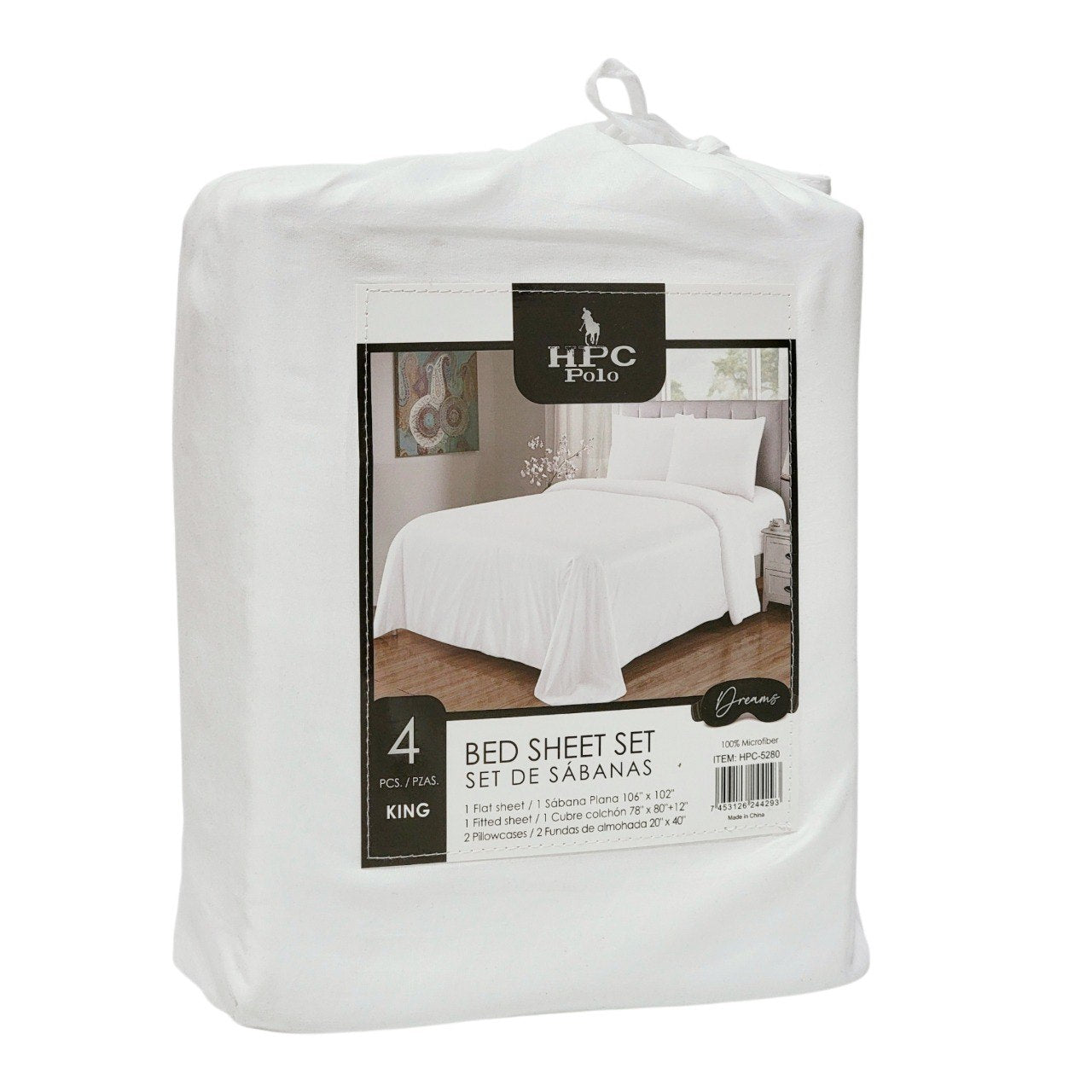 JUEGO DE SABANAS CAMA KING 4PCS HPC POLO