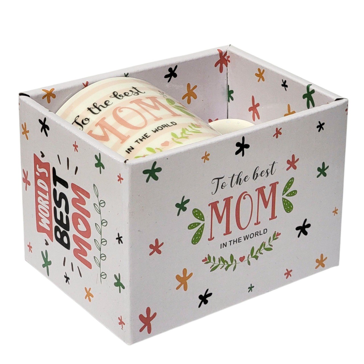 TAZA DE REGALO PARA MAMÁ DE PORCELANA PREMIUM LIFE ART 9X9CM