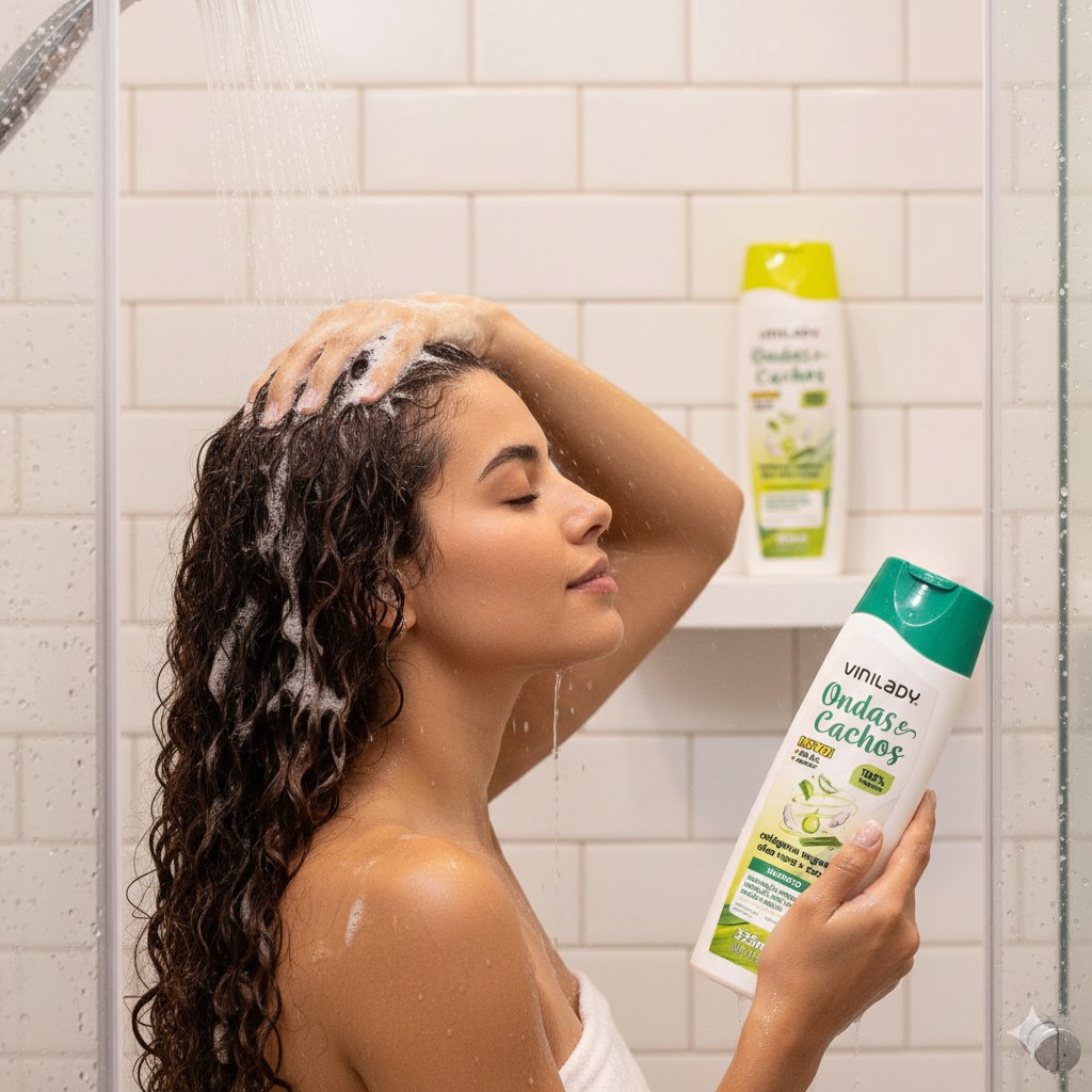SET DE SHAMPOO Y ACONDICIONADOR CON COLAGENO VEGETAL, SABILA Y COCO PARA ONDAS Y RIZOS VINILADY 325ML X 2PCS