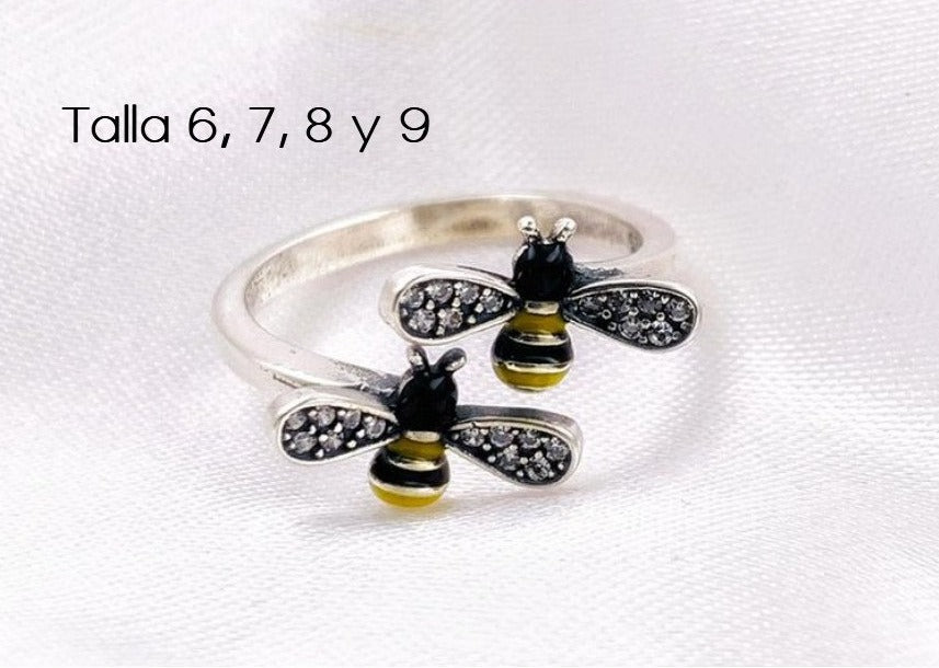 ANILLO EN FORMA DE ABEJA PANDORA DE PLATA 9.25