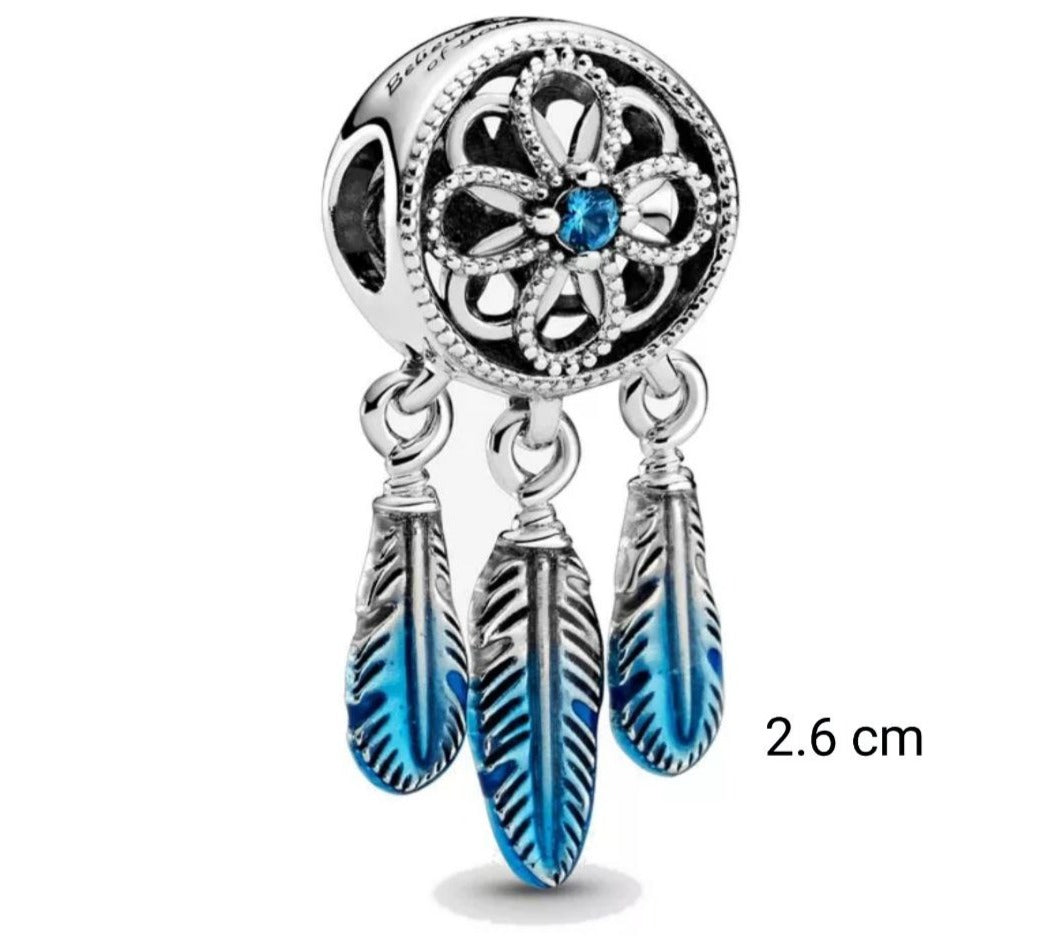 PCHARM2625#1  ATRAPA SUEÑOS PIEDRA AZUL