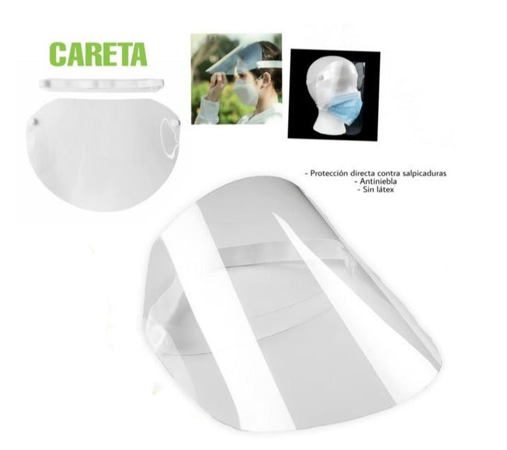 CARETA TRASPARENTE CON ELASTICO