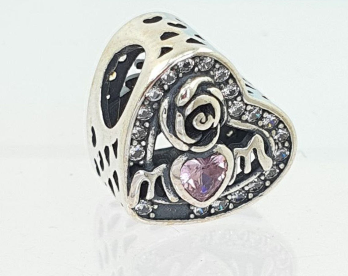 PCHARM2699#1  CORAZON CON MENSAJE (MAMA)