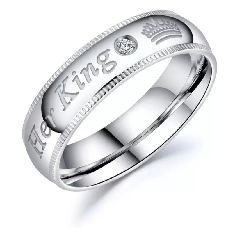 PANI1743 ANILLO CABALLERO MATRIMONIO CON MENSAJE SU REY, PLATA 925